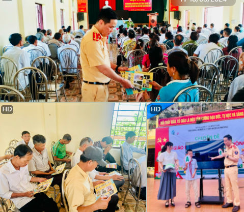 Phòng Cảnh sát giao thông  tổ chức 9 buổi tuyên truyền các quy định của pháp luật về TTATGT